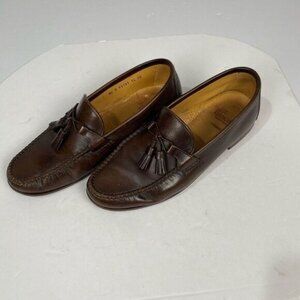 Allen Edmonds Urbino Moccasins Loafers Shoes Men SZ 8.1/2 Brown Calfskin Tassel